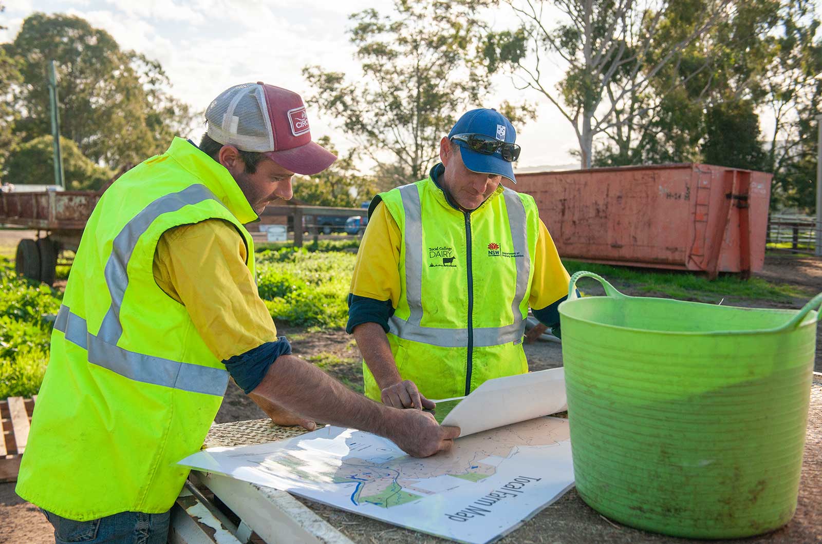 Dairy staff planning onsite