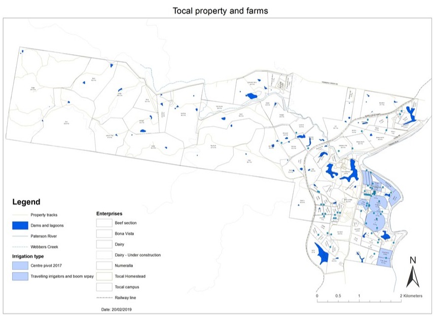 Tocal's water sources map