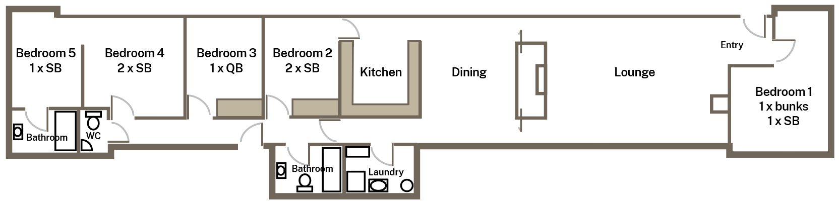 Layout of rooms