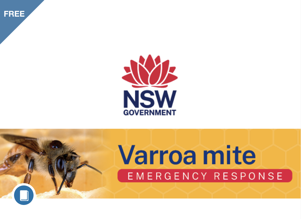 Varroa-course.png Title screen for varroa mite course, picture of bee with varroa mite on it