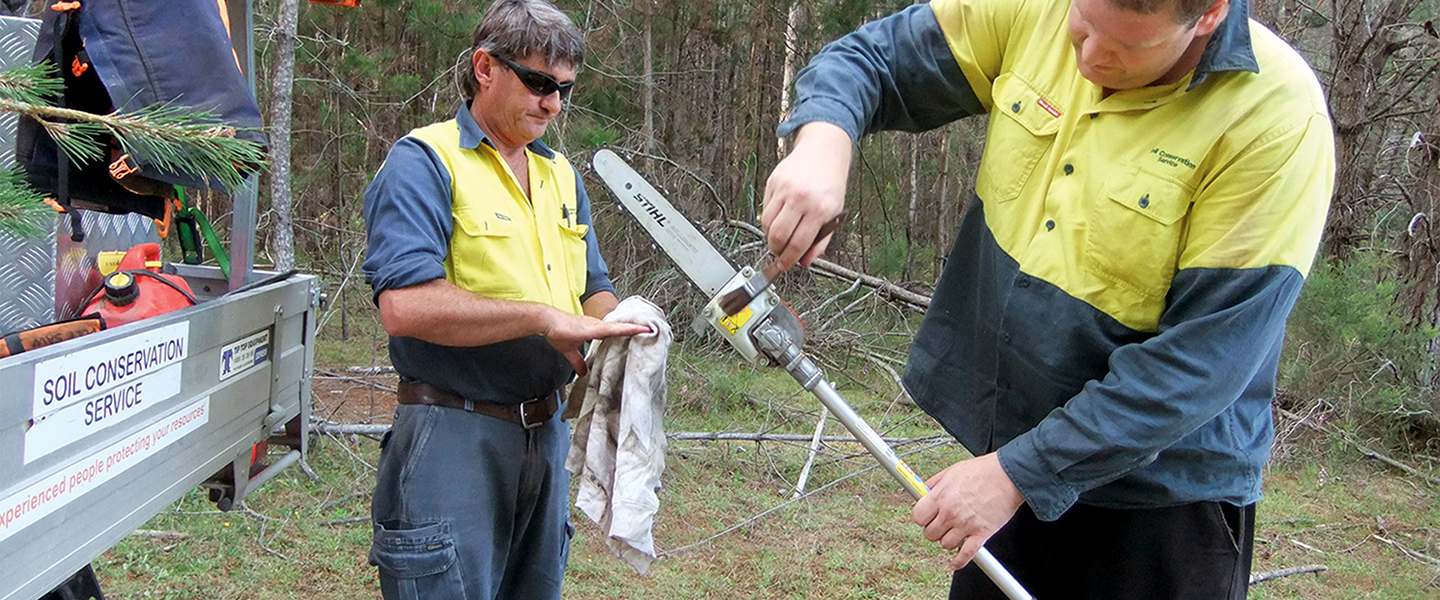 Chainsaw – Operate a pole saw