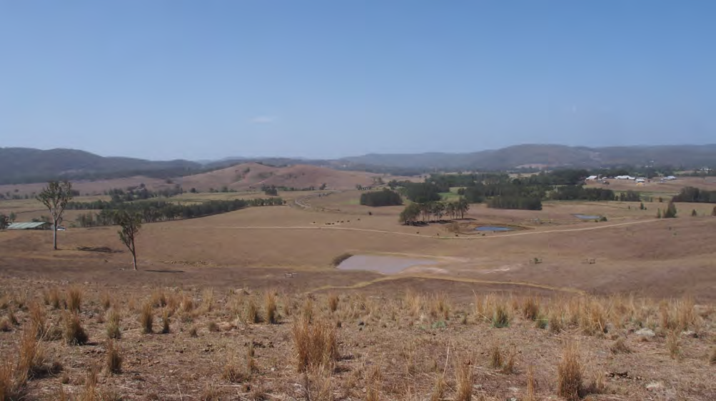 Tocal property with nearly empty dams and brown paddocks